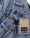 Low-Rise Upcycled Denim Shorts