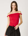 Red Twist Strap Top