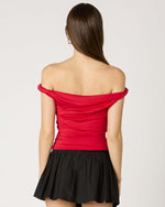 Red Twist Strap Top