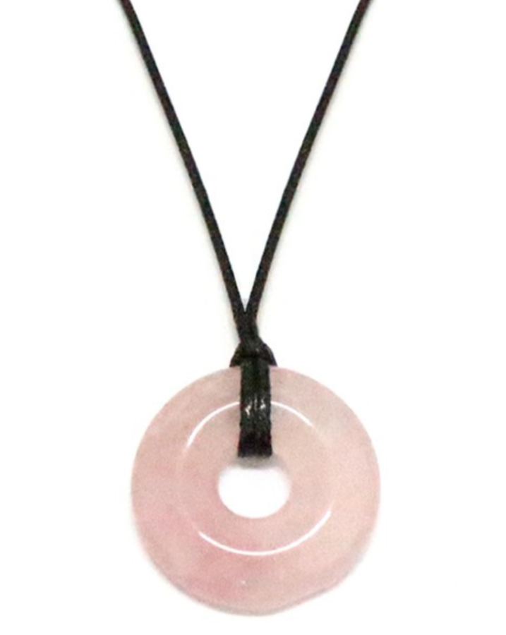 Stone Hoop Pendant Necklace