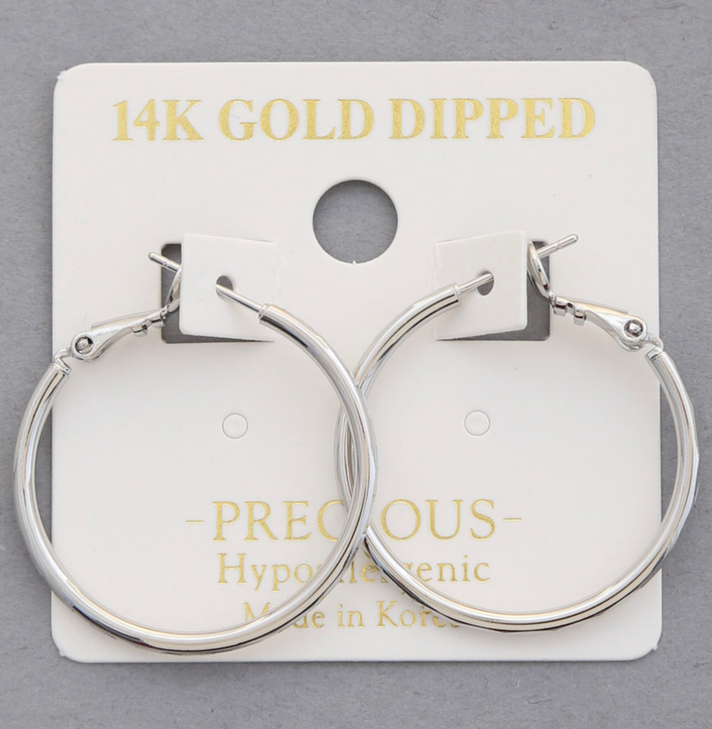 Basic Thin Hoop Earring