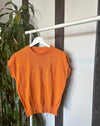Vintage Orange Butterfly Sweater Vest