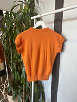 Vintage Orange Butterfly Sweater Vest