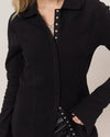 Black Knit Button Down