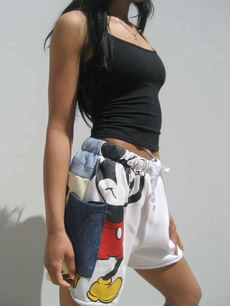 Vintage Disney Patchwork Sweat Shorts