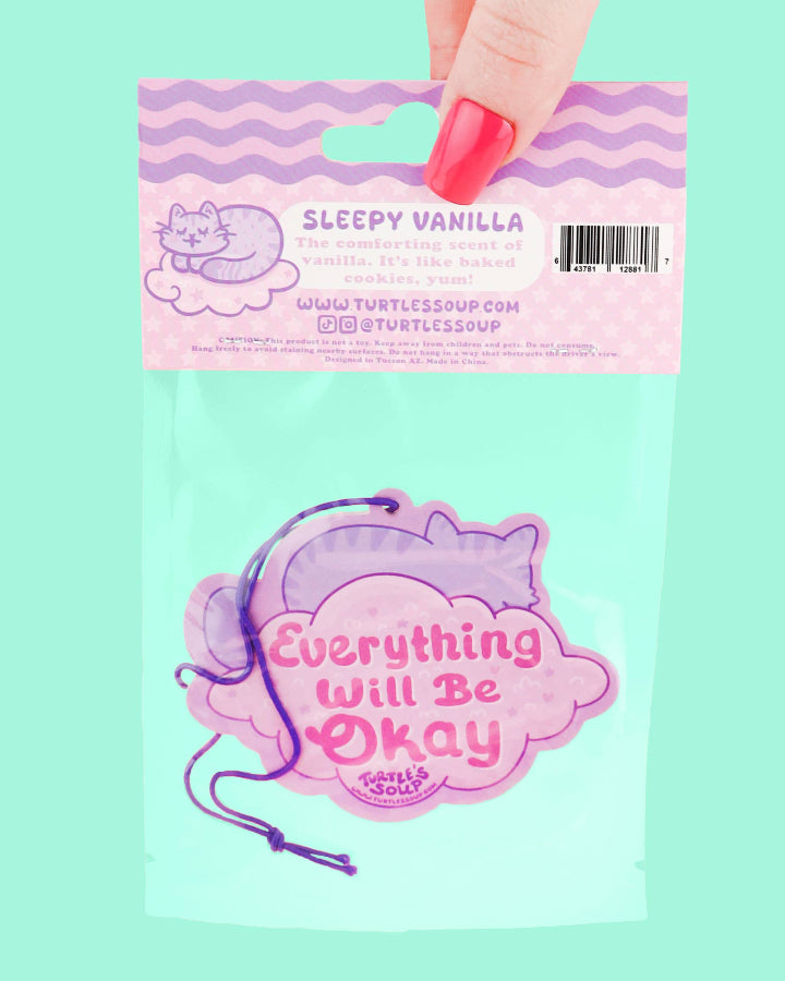 Take A Deep Breath Cute Kitten Cat Scented Car Air Freshener