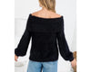 Chunky Mohair Off-Shoulder Sweater