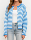 Red Keaton Striped Cardigan