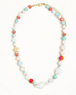 Pearl And Starfish Mixed Beaded Necklace
