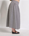 Black Check Drop Waist Skirt