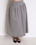 Black Check Drop Waist Skirt