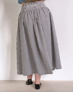 Black Check Drop Waist Skirt
