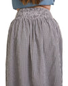 Black Check Drop Waist Skirt