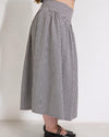 Black Check Drop Waist Skirt
