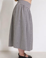 Black Check Drop Waist Skirt