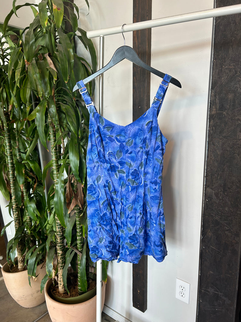 Vintage Abstract Floral Romper