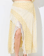 Butter Floral Ruffle Maxi Skirt