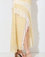 Butter Floral Ruffle Maxi Skirt
