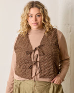 Chocolate Floral Quilted Vest