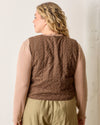 Chocolate Floral Quilted Vest
