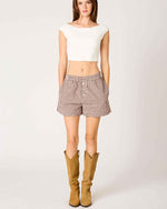 Chocolate Gingham Shorts