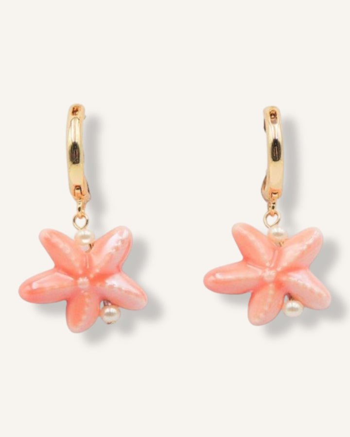 Pink Pearl Starfish Huggies