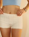 Ivory Lace Micro Shorts
