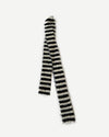 Fuzzy Striped Skinny Scarf