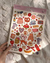 Illustrated Large Scrapbooking Sticker Sheet