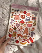 Illustrated Large Scrapbooking Sticker Sheet