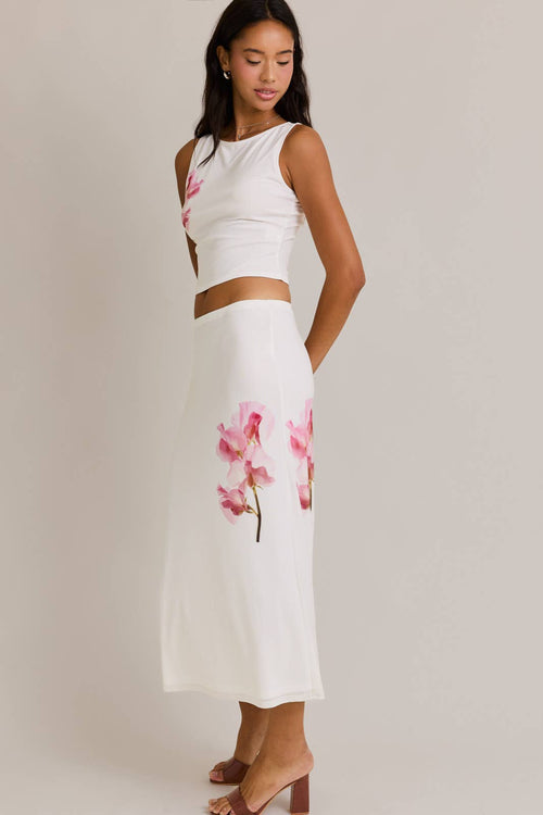 Kaia Floral Mesh Skirt