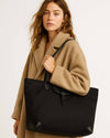 Black Natalie Nylon Tote