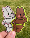 Cheeky Brat Brown Bunny Sticker