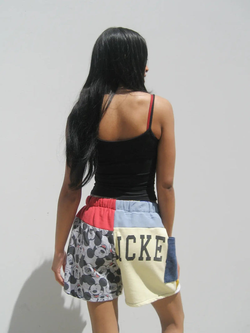 Vintage Disney Patchwork Sweat Shorts