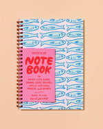 Sardines Lettepress Spiral Notebook