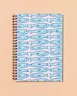 Sardines Lettepress Spiral Notebook