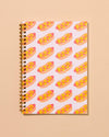 Hot Dogs Letterpress Spiral Notebook
