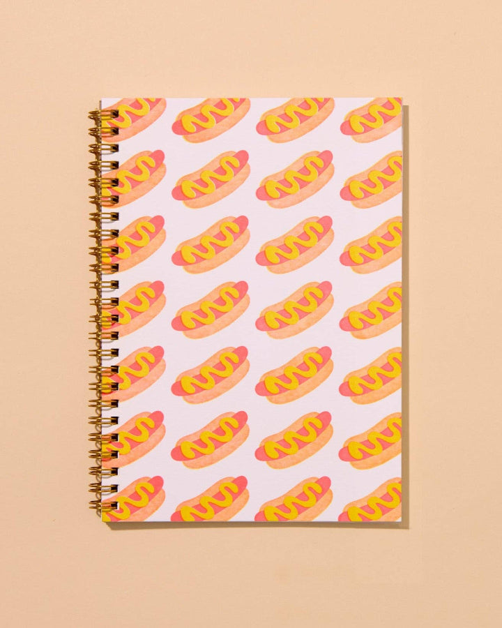 Hot Dogs Letterpress Spiral Notebook