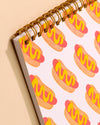 Hot Dogs Letterpress Spiral Notebook