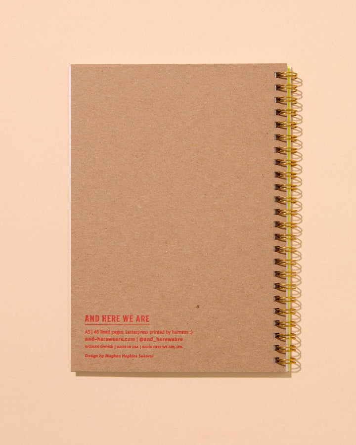 Hot Dogs Letterpress Spiral Notebook