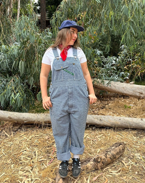 Vintage Railroad Stripe Overalls