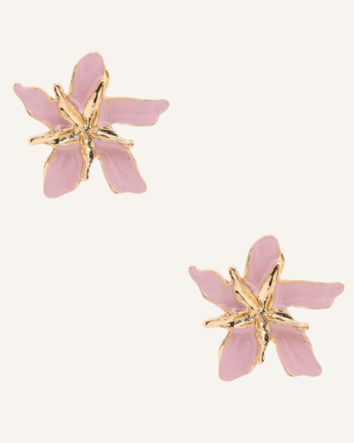 Pink Floral Tropics Earrings