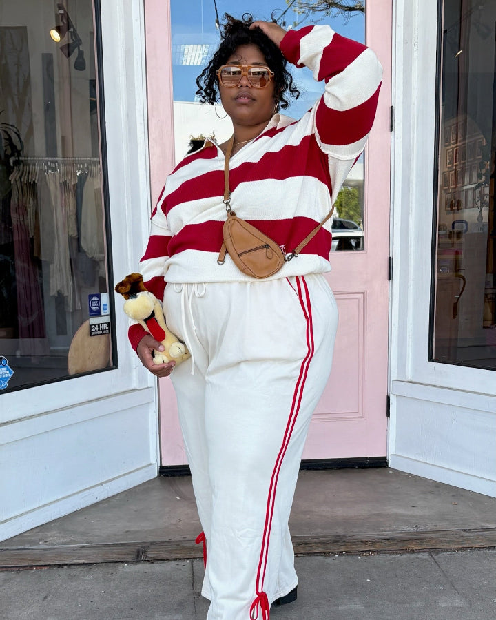 Vanilla Bow Side Track Pants