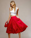 Red Drop Waist Skirt