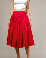 Red Drop Waist Skirt