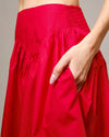 Red Drop Waist Skirt