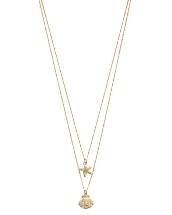 Starfish Shell Layered Necklace