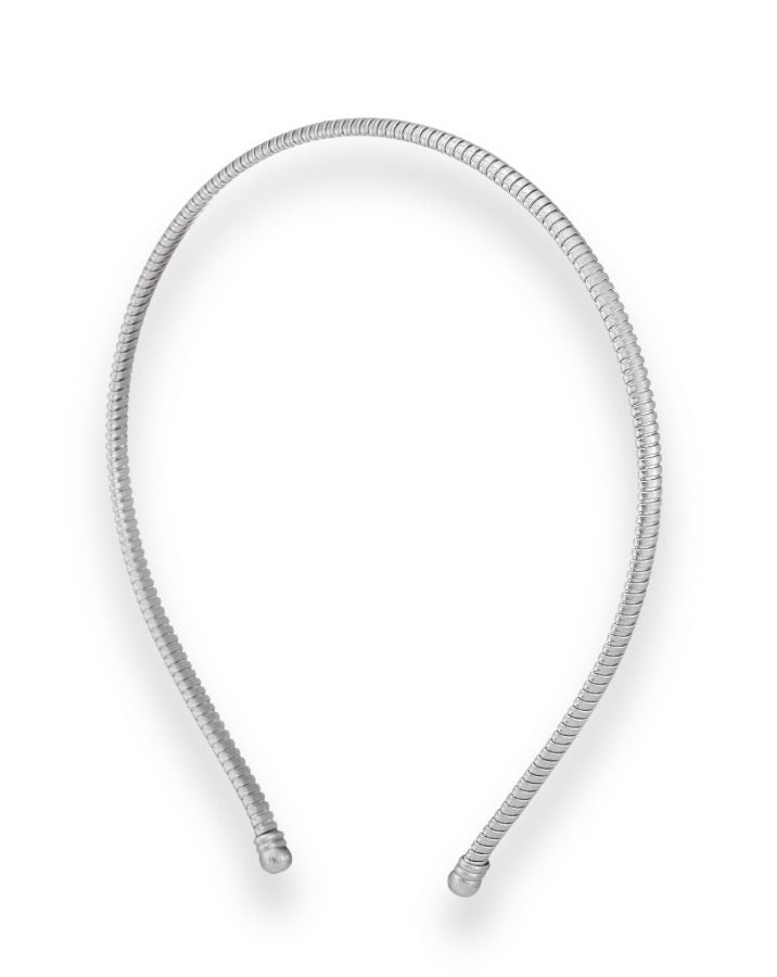 Silver Coil Wrapped Headband