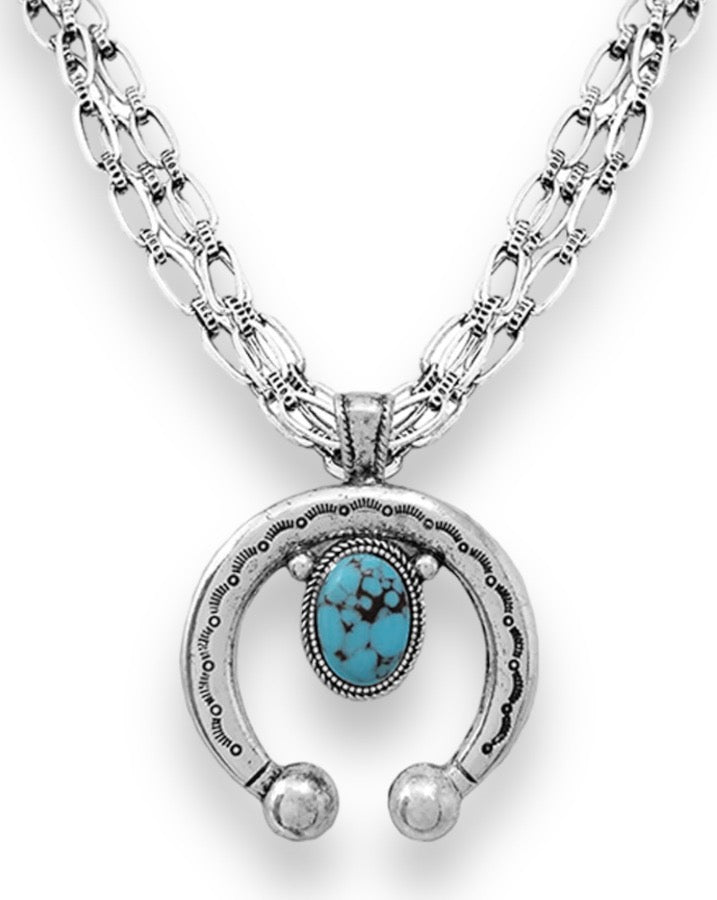 Silver Squash Blossom Necklace