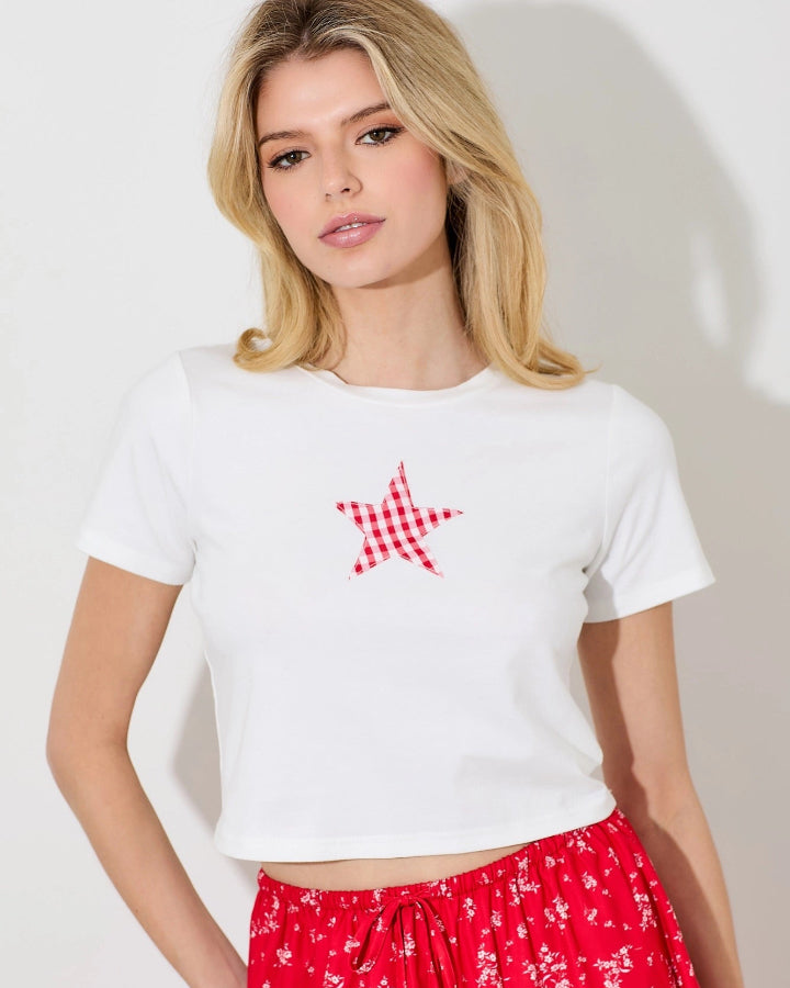Gingham Star Tee